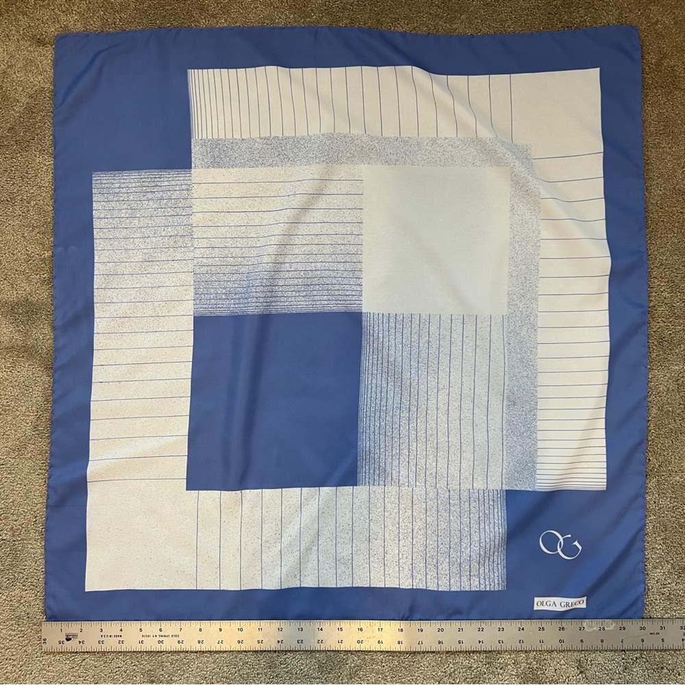 Vintage Olga Greco 29-30” Square Scarf